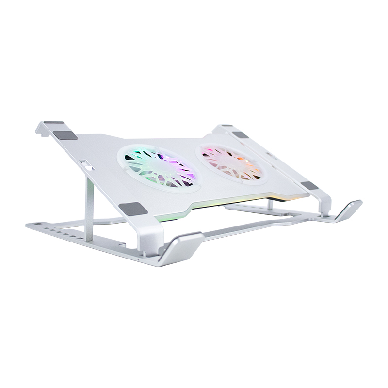 Cooler para notebook TEROS TE-7135N, soporta tablets y notebooks de 9" hasta 16", plateado