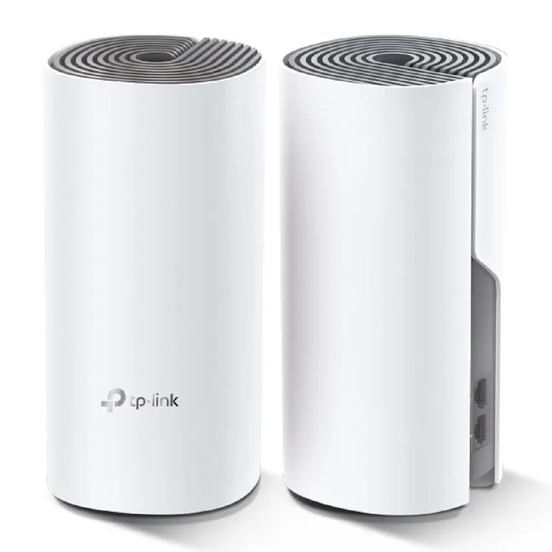 Sistema Wi Fi Mesh Deco E4-2 AC1200 2 Pack, Doble Banda 2.4 GHz y 5 GHz, Funciona como Router y Acces Point.