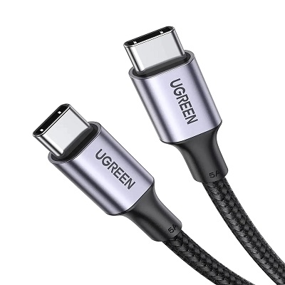 Cable USB-C 3.2 1mt UGREEN US355 80150, nylon y aluminio