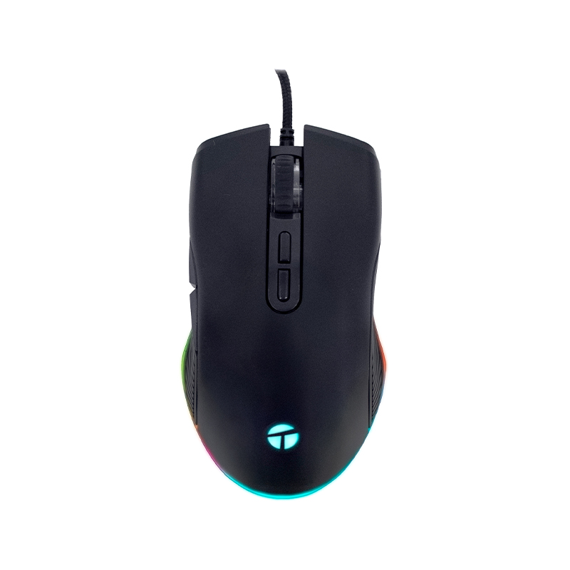 Mouse gamer TEROS TE-1233G, DPI hasta 7200, RGB,7 botones, USB, negro