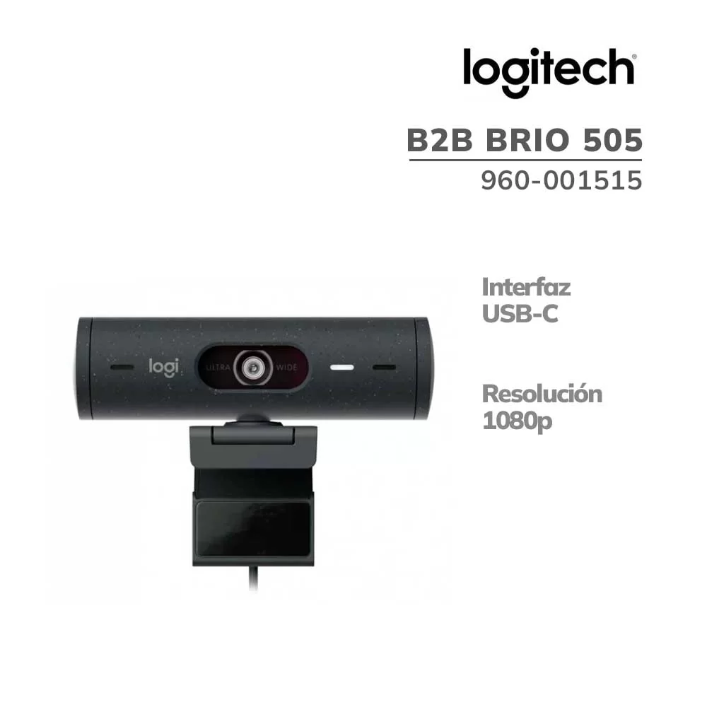 Camara Logitech B2B Brio 505 1080P Grafito