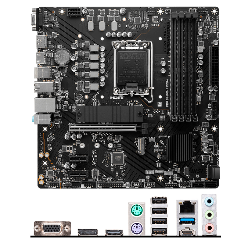 Motherboard MSI PRO B760M-P DDR5, Chipset Intel B760, LGA1700, HDMI, DP, VGA, mATX.