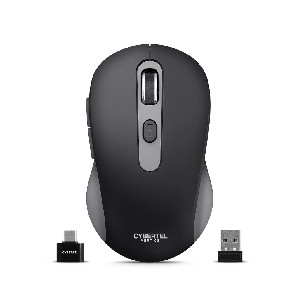 Mouse Inalambrico CYBERTEL VERTICE CYB M709-3M BT WIFI GRIS 