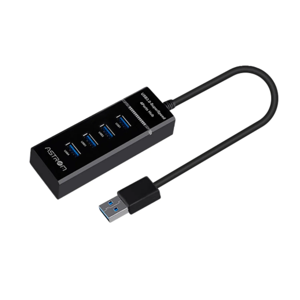 Adaptador HUB ASTROM USB 4 EN 1 AST H3400 4PORTS 3.0