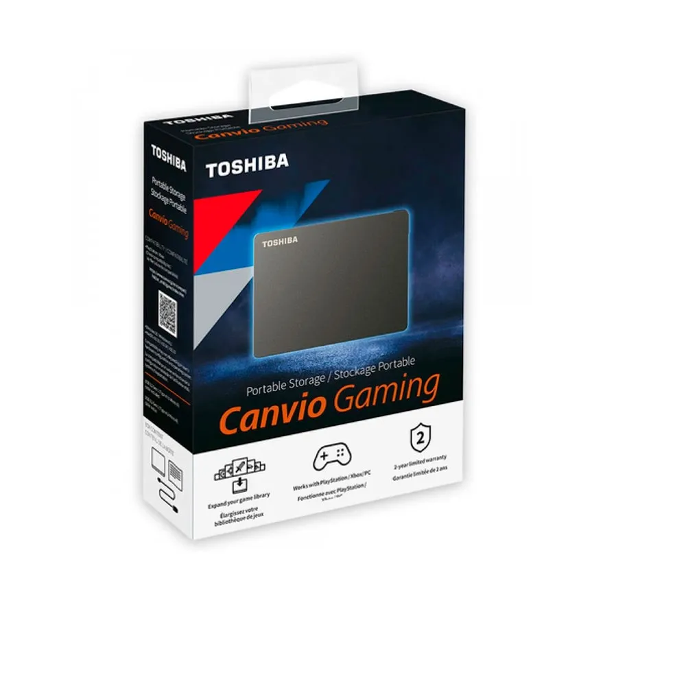 Disco Duro TOSHIBA Canvio Gaming 1TB Externo Negro USB 3.2 