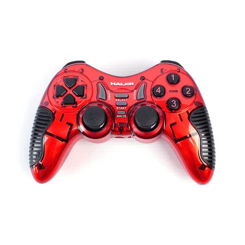 Game Pad Inalambrico Halion HA-8011 Rojo Transparente