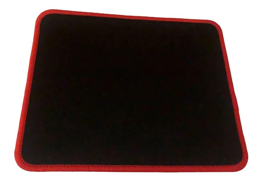 Pad Mouse 22x18 Cm Negro Borde Bordado.