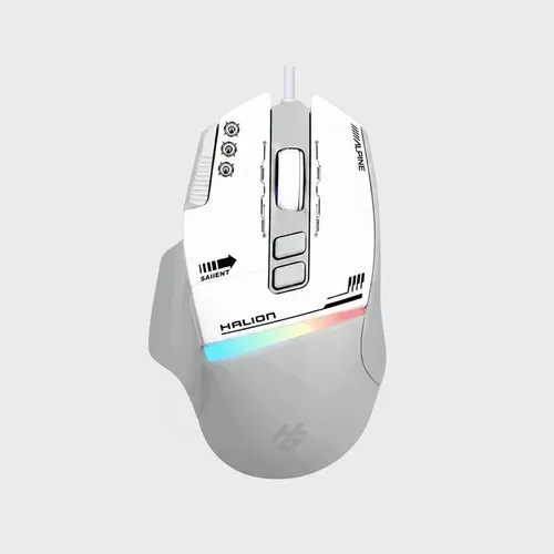 Mouse Gamer Halion Xtreme M607, RGB, 7200DPI, Blanco. 