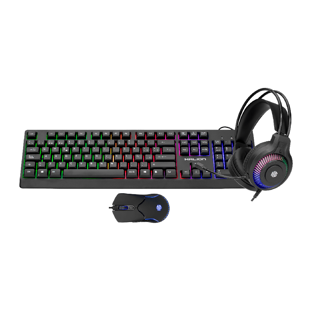 Combo Gamer Halion Teclado, Mouse, Audifono y pad HA-430C