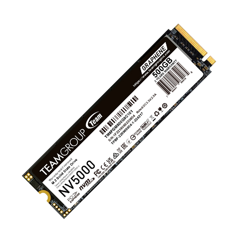 Disco Solido TeamGroup NV5000, 500GB M.2 PCIe SSD, 4,500 MB/s