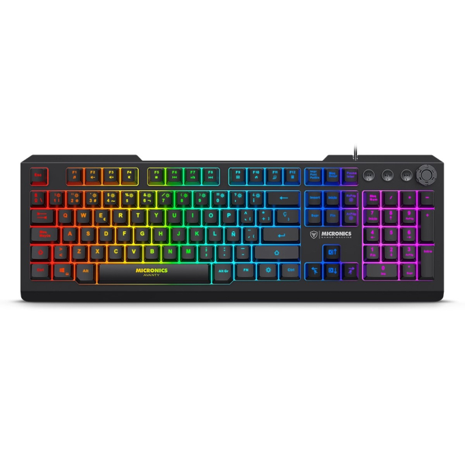 Teclado Gamer Micronics Avanty Black K710-R RGB Negro