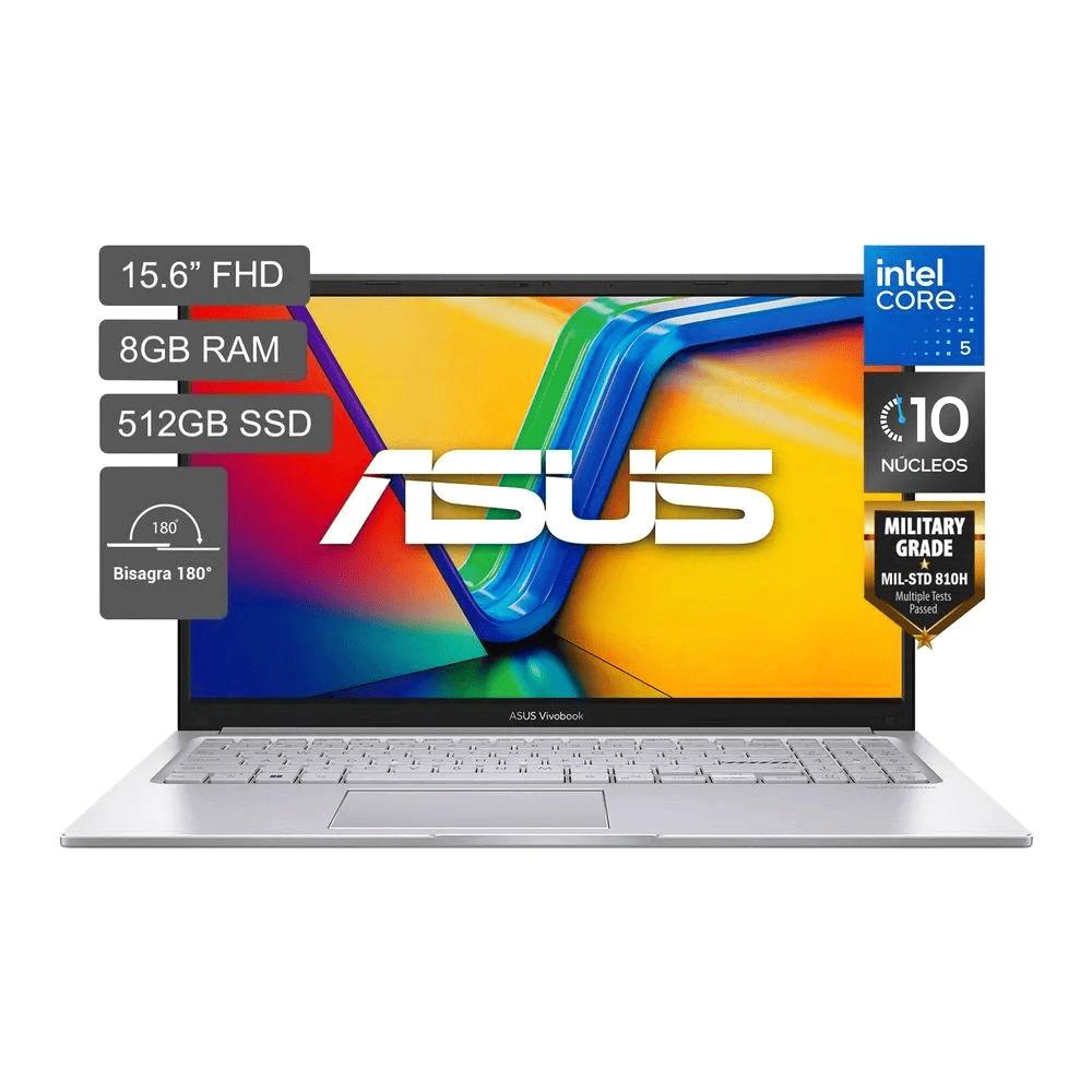 Laptop Asus Vivobook 15 X1504VA-BQ4451W 15.6" FHD, Intel Core 5 120U, Ram 8GB DDR5, Disco 512GB SSD, Win11Home. 