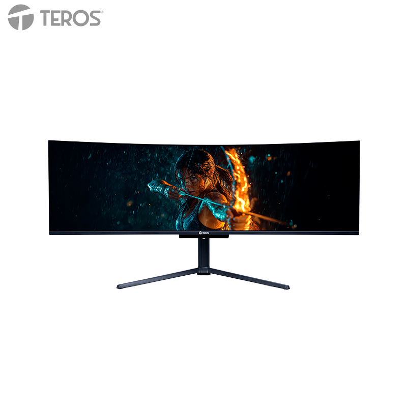 Monitor curvo gaming TEROS TE-4921G, 49" UWQHD QD-OLED, 144Hz, 0.03ms, HDMI, DP, Audio out