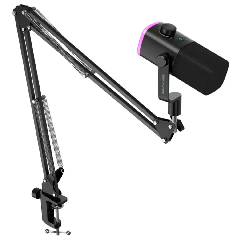 Micrófono Fifine AM9T Black con Brazo Articulado USB-XLR para Gaming y Podcast