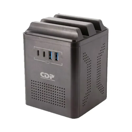 Estabilizador CDP 1000VA (500w) 4 tomas 2 USB-A 2 USB-C Black