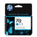 Tinta HP 3ED67A (712A) 29ML Cian. 