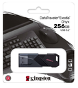 Memoria Flash USB Kingston DataTraveler Exodia Onyx 256GB, USB 3.2 Gen 1, Color Negro Mate