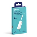 Adaptador de Red TP-Link UE300C, USB Tipo-C a RJ45 Gigabit Ethernet.