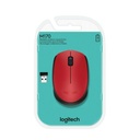 Mouse Inalambrico Logitech M170, Rojo.