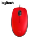 Mouse Logitech M110 Silent, Usb, Rojo.