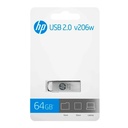 Memoria Flash Usb HP v206w 64GB, 2.0 Metal.