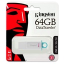 Memoria USB Kingston DataTraveler Exodia 64GB, USB 3.2, Blanco/Azul Transparente, KC-U2G64-5R.