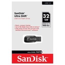 Memoria Flash USB SanDisk Ultra Shift, 32GB, USB 3.0.