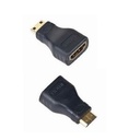 Adaptador MiniHDMI a HDMI y MicroHDMI a HDMI.