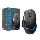 Mouse Logitech G502 X Plus Lightspeed, Inalambrico, Lightsync RGB.