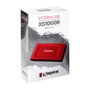 Disco Solido Externo Kingston XS1000R, 1TB, USB 3.2 Gen 2 Tipo-C Rojo.