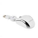 Mouse Halion Hermes HA-M1858 Retractil, Blanco.