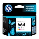 Cartucho de Tinta HP (664) F6V28AL Color.