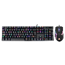 Kit Teclado Mecanico Y Mouse Gamer Halion Damon SW Red HA-863C Black