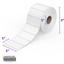 Papel Etiqueta Térmico 1500U, 1 Columnas, T1 2X1 5 CM X 2.5 CM