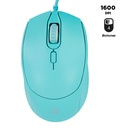 Mouse optico TEROS TE-1227S, 800-1200-1600 DPI, USB, 4 botones, color verde