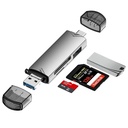 Adaptador Lector de Memorias MicroSD, SD y USB-Multipuerto. D-398
