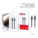 Cable de Carga Tranyo, Tipo-C a Tipo-C, 2M, Carga Rapida 100W CC-4.