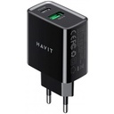 Cargador HAVIT UC111, USB, USB-C, 20W, Negro