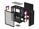 Case Gaming DeepCool CC560 ARGB V2 S/fuente Panel De Vidrio, 4 Ventiladores, Negro