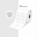 Papel Etiqueta 2000U, 2 Columnas, T1 2X1 5 CM X 2.5 CM