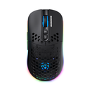 Mouse Inalambrico Gamer Micronics Warrior 3 MIC GM828-3M Negro WiFi RGB 4800dpi, Recargable.