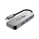 Hub USB ASTRON MH2355-RJ45 5 en1, 1PORT*3.0 1PORT*2.0 1HDMI, 1PORT, TIPO-C, 1RJ45 AS