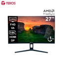 Monitor curvo Teros TE-2734S, 27" FHD VA, 144HZ, 1MS, HDMI, DP, Audio out