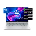 Laptop HP OmniBook 3 14-hu0051la, 14" 2K IPS, Core 5 120U hasta 5GHz, Ram 8GB DDR5, Disco 512GB SSD, FreeDos.